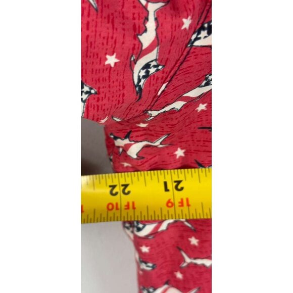 Vintage Columbia PFG Men’s Red Fishing Shirt Tuna USA Flag Short Sleeve Size M - Picture 4 of 9